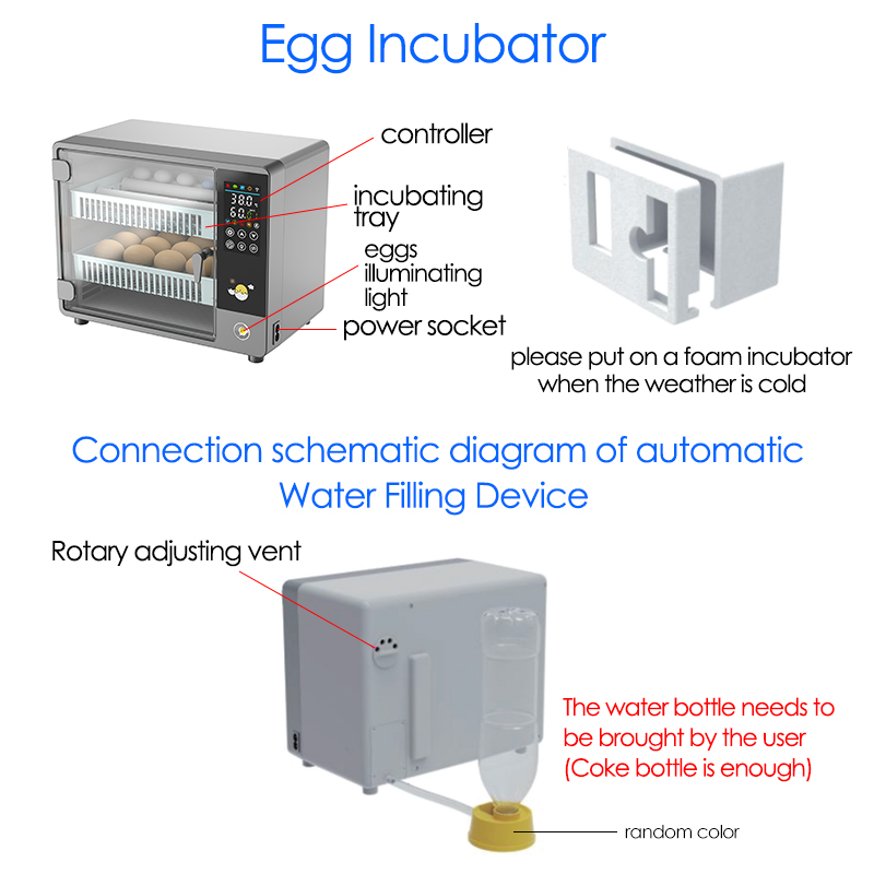 24개 계란 완전 자동 회전식 부화기 터치 온도 조절  - Lab Incubator 리뷰 및 가격