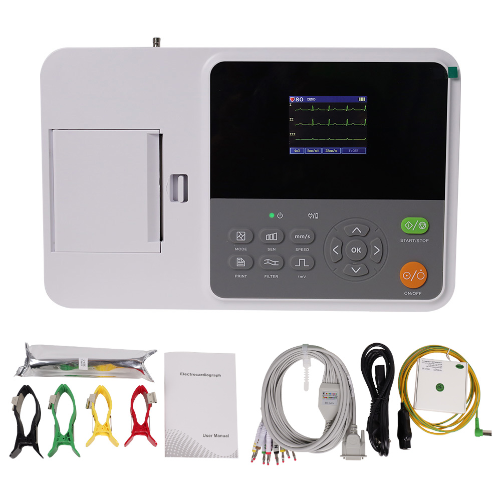 CONTEC E3 휴대용 디지털 3채널 12리드 심전도 - Ekg Ecg Machine Portable 리뷰 및 가격