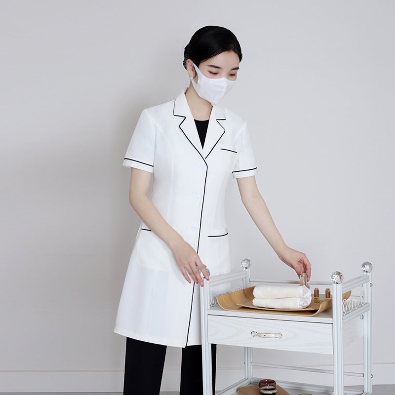 반소매 흰색 실험실 가운 의료 미용 간호사 유니폼 여성 - Medical Lab Years 리뷰 및 가격