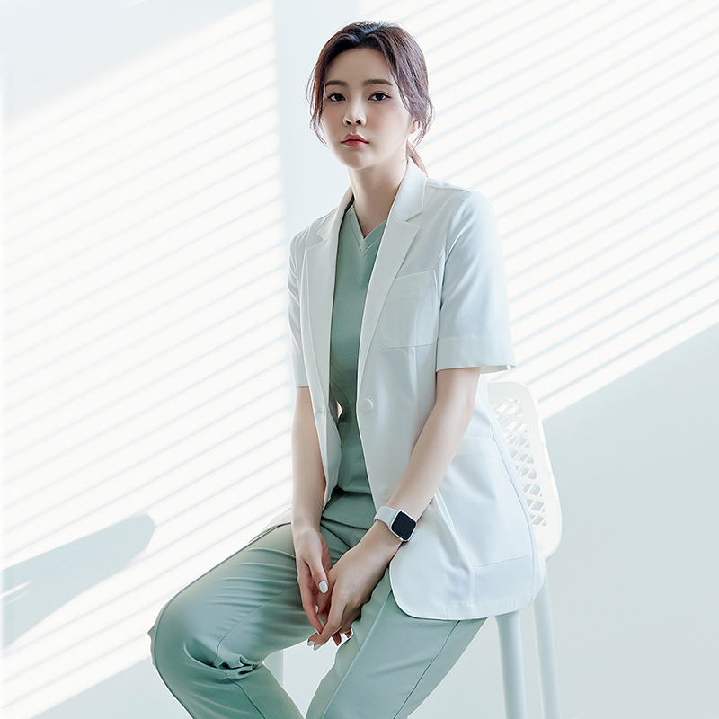 한국 스타일 고급 의료 미용 유니폼 흰색 실험실 가운  - Medical Lab Years 리뷰 및 가격
